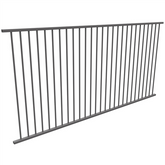 2450mm wide Flat Top Pool Fence Panel-MONUMENT- 1200mm high